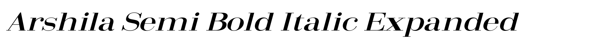 Arshila Semi Bold Italic Expanded image
